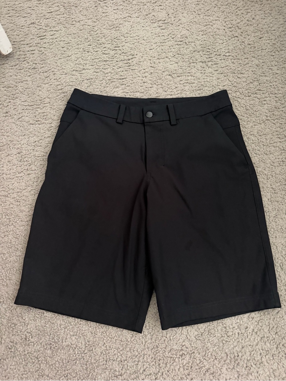 lululemon athletica Black Flat-Front Performance Shorts
